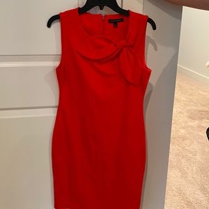 Burnt orange banana dress with bow